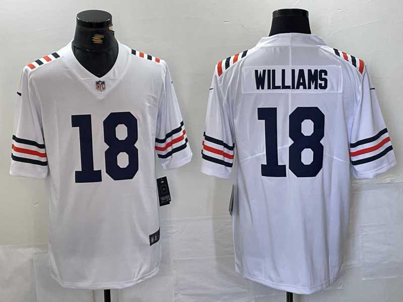 Men's Chicago Bears #18 Caleb Williams White 2024 Vapor Stitched Nike Alternate Classic Limited Jersey,We sell and wholesale Men's Chicago Bears #18 Caleb Williams White 2024 Vapor Stitched Nike Alternate Classic Limited Jersey on line form chian!